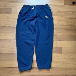 Men's Vintage 90's Denver Broncos Navy Blue Jogger Sweats Sweatpants Sz Large